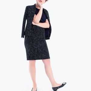 J Crew 365 Size 16 Navy Tweed Going Out Blazer